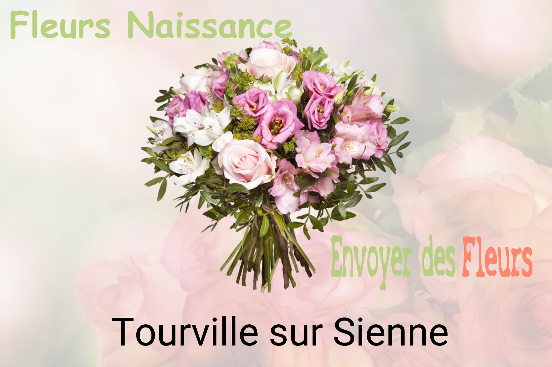 Bouquet de fleurs de naissance livré à Tourville-sur-Sienne