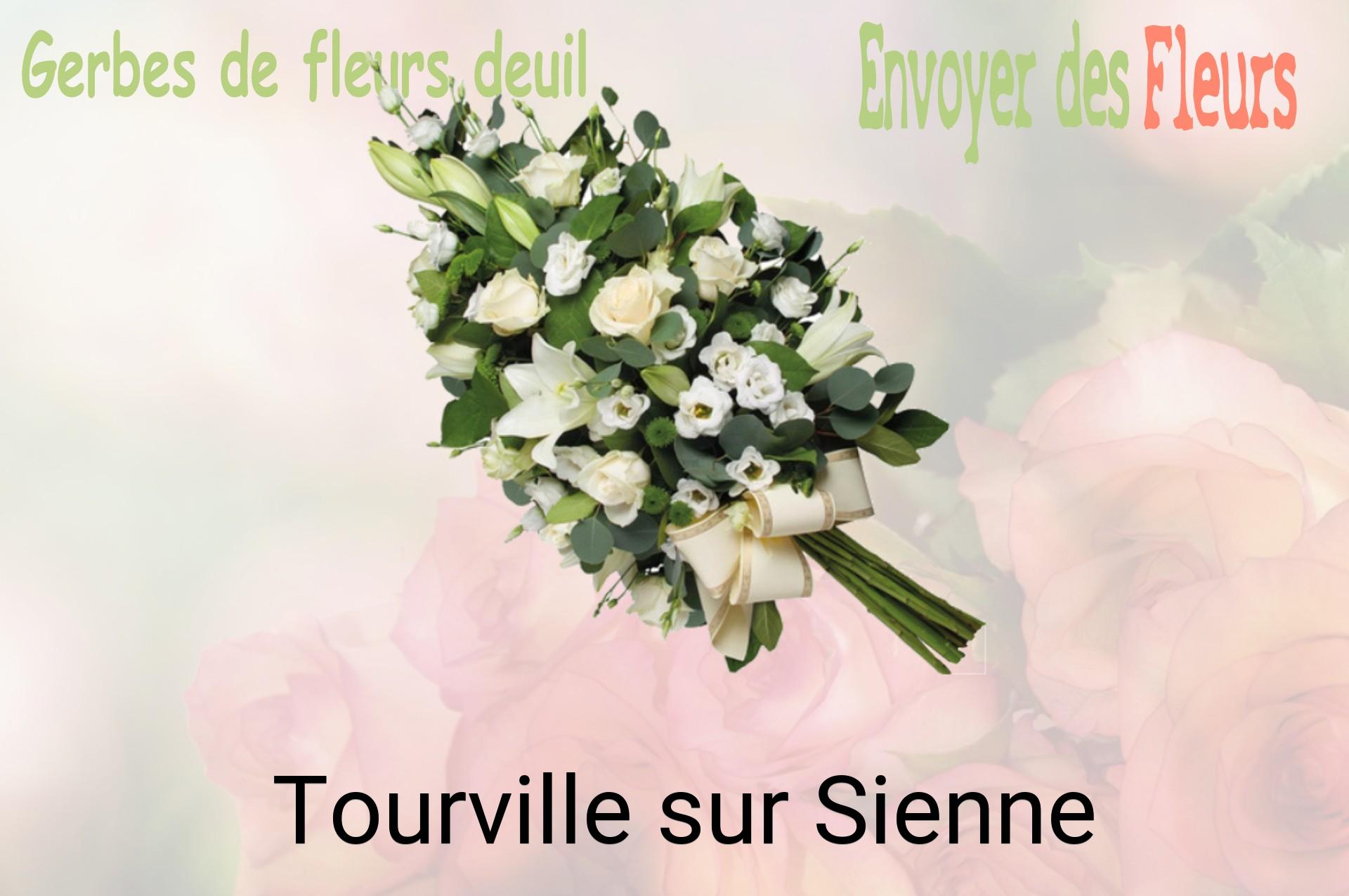 Gerbe de fleurs de deuil livrée à Tourville-sur-Sienne